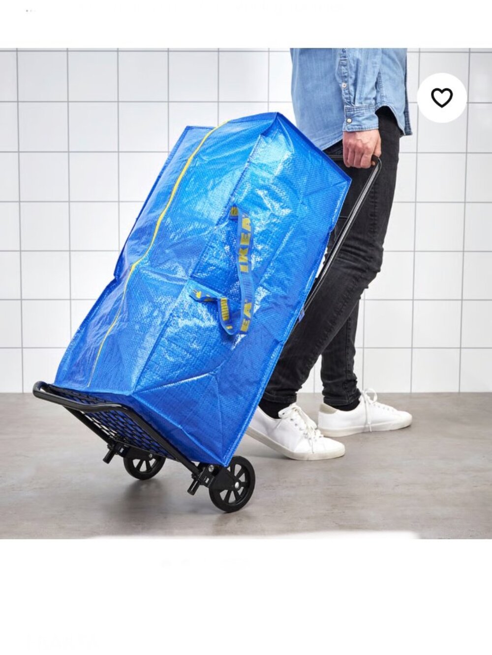 Lot of 2 IKEA FRAKTA Zippered Large Storage Bag For Cart or Backpack NWT - Picture 4 of 9